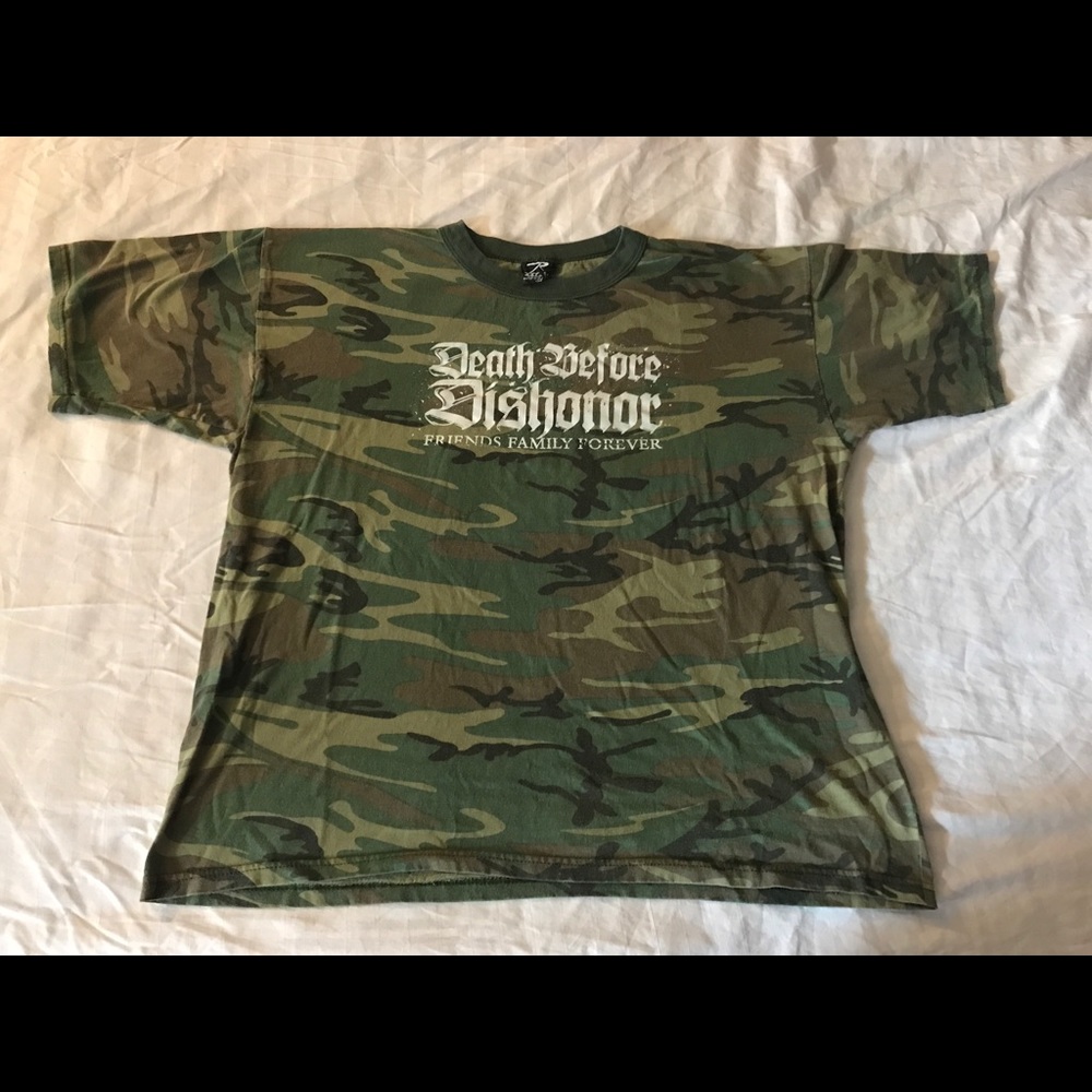 Death Before Dishonor Band shirt hardcore Camo